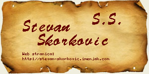 Stevan Skorković vizit kartica